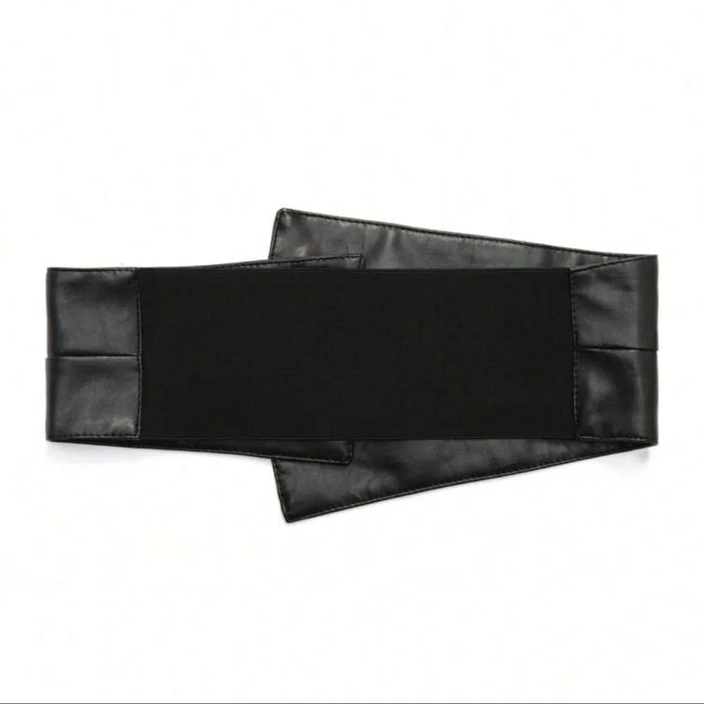 Vegan Leather Wide Corset Assymetrical Belt - Picture 4 of 6
